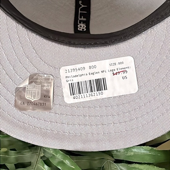 Brand New NEW ERA Philadelphia Eagles Light Gray Hat Embroidered Logo Hat NFL - Picture 14 of 15